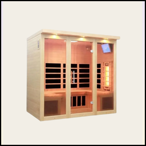 Infrared sauna - Person Bluetooth Compatible FAR Infrared Sauna in Hemlock